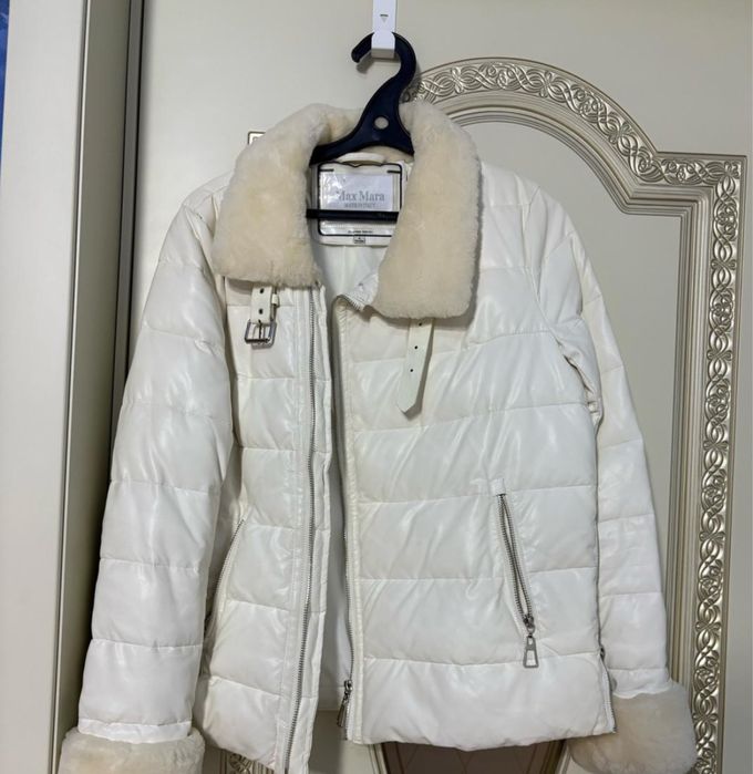 MaxMara дублёнка белая