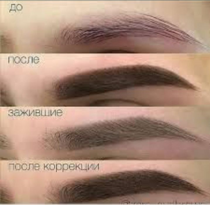 Татуаж бровей и губ, межресничный