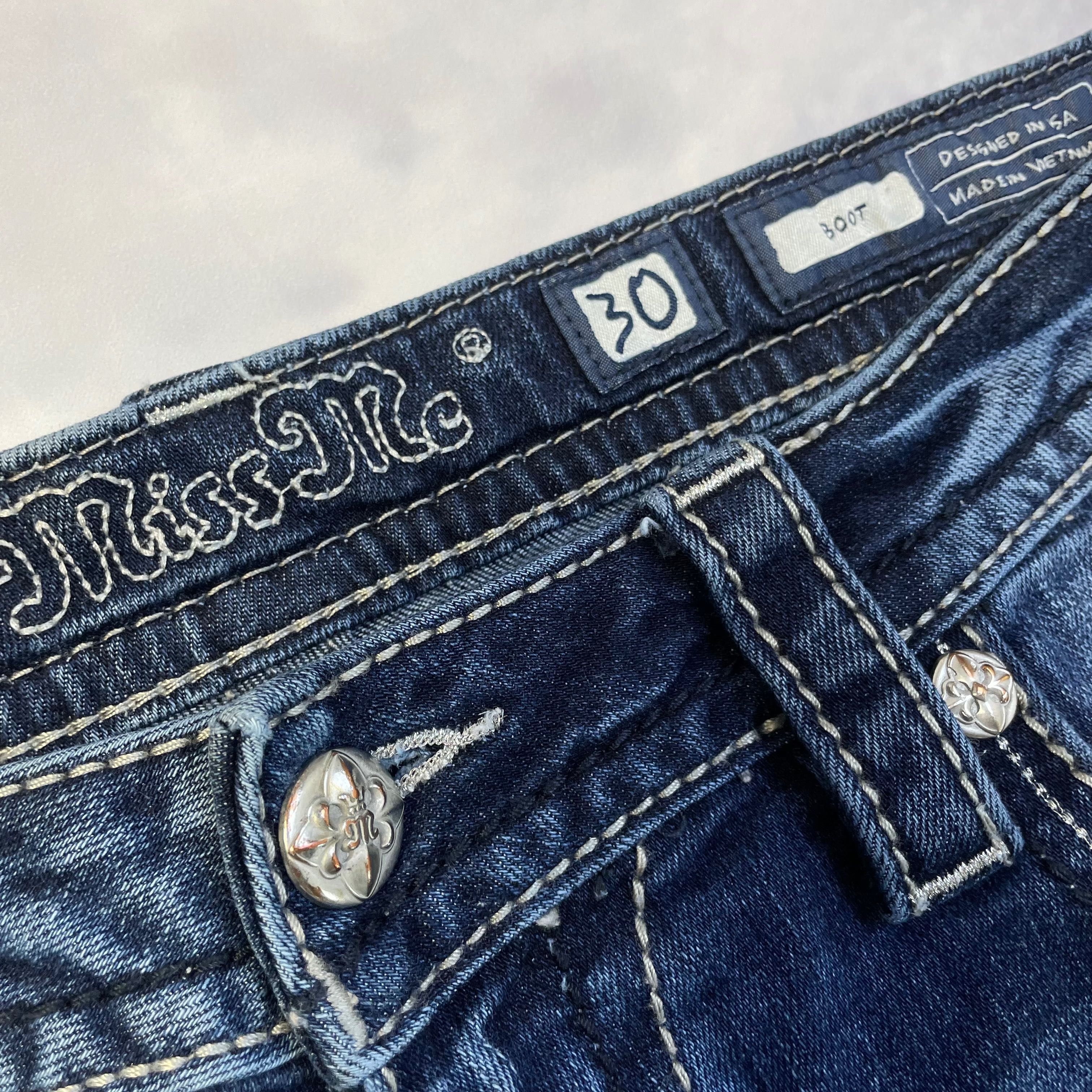 Miss Me Y2K Bootcut Low Waisted Jeans Flared Retro Vintage Alternative