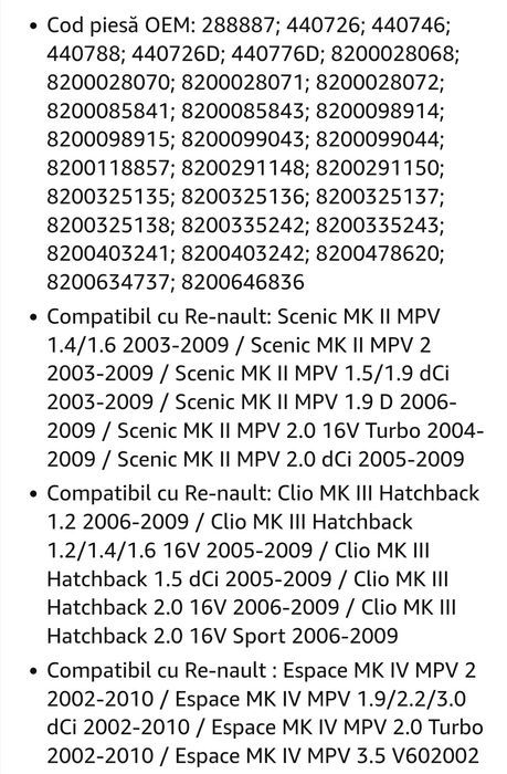 Set 2 modul regulator geam Renault