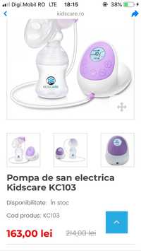 Pompa electrica kidscare merge si fara alimentare