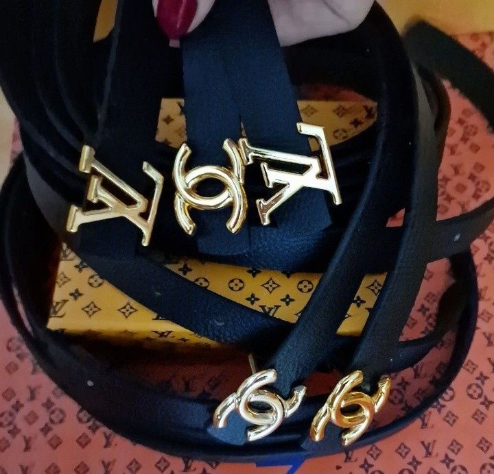 Curele inguste talie,logo metalic auriu, new models