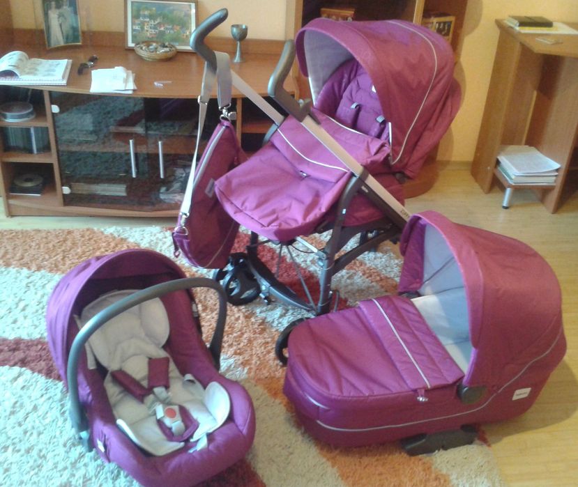 Carucior 3in1 Inglesina Zippy System Evo plus baza fixare auto