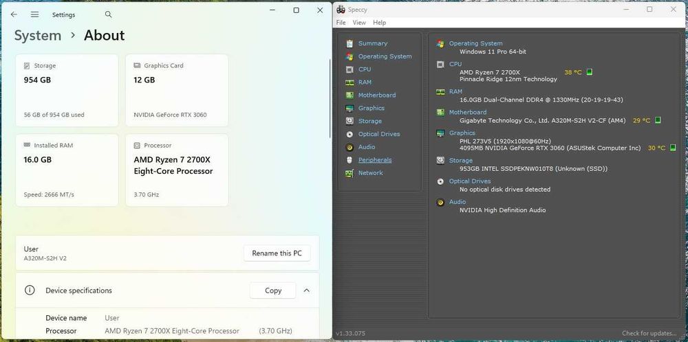 PC gaming Ryzen™ 7 2700x/ RX 5700 sau RTX 3060 / 16 Gb RAM/ SSD M2 1TB