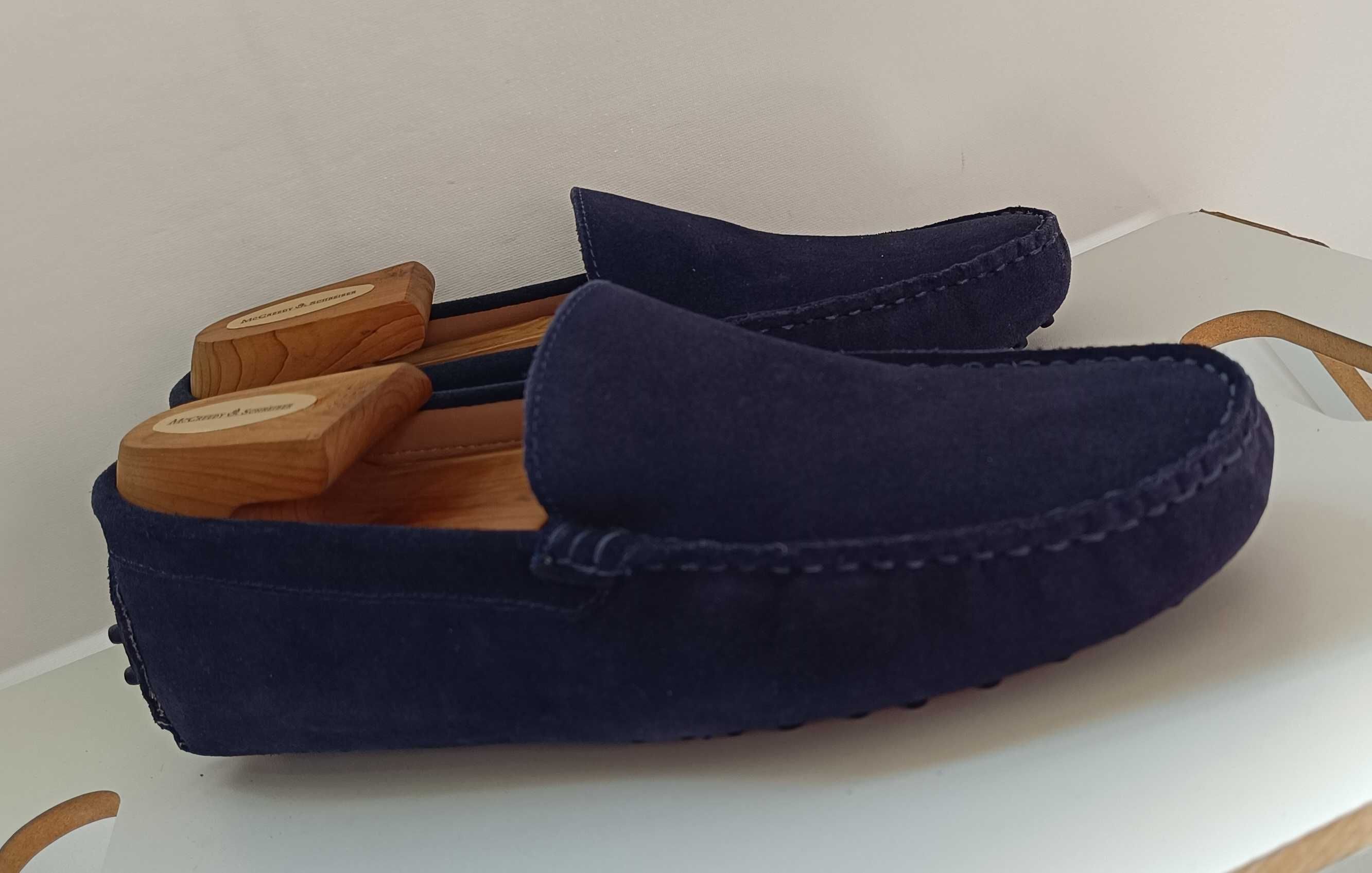 Pantofi loafer 40 mocasini lucrati manual Charles & Smith NOI piele