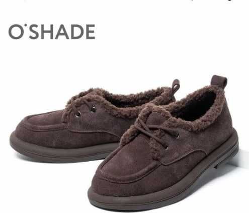 O'SHADE Коричневые полуботинки женские зимние 40 размер
