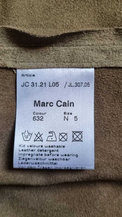 Blazer/jacheta Marc Cain, piele intoarsa 100%, marimea 5 (42/L).