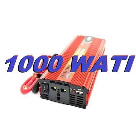 Invertor auto 12V la 220V putere 1000 W