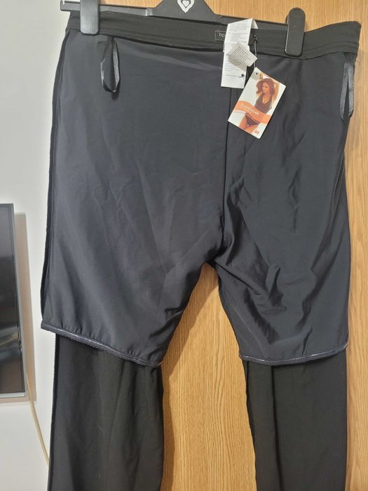 Pantaloni negri cu sort modelator integrat, noi marimea 46EU