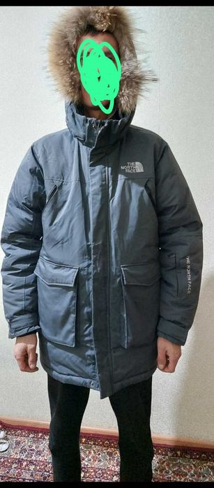 Пуховик зимний, цвет серый