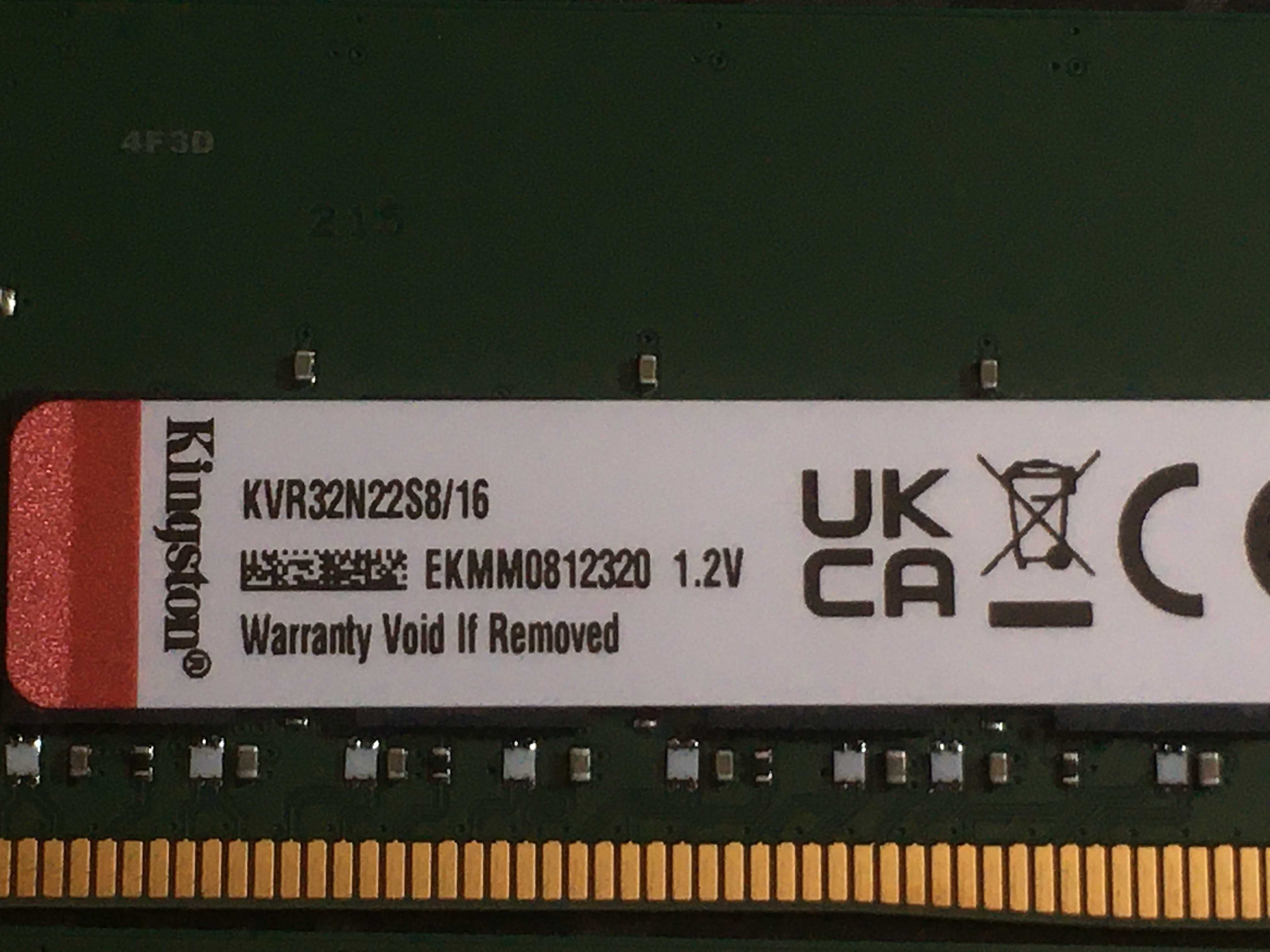 Памет Kingston 64GB (4x16GB) DDR4 3200MHz CL22