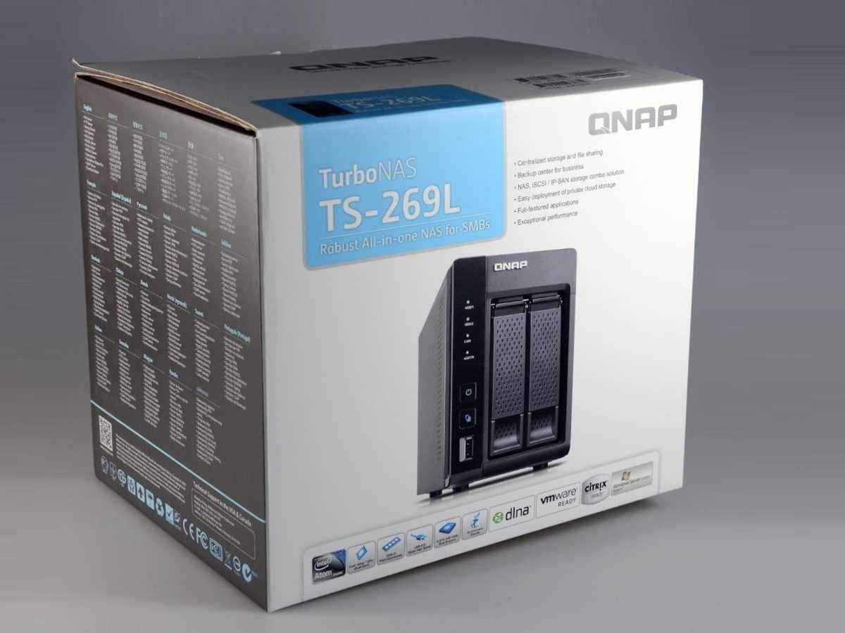 QNAP TurboNAS TS-269L 2-Bay Домашен Офис Сървър USB3 2.5"/3.5" 3TB 6TB