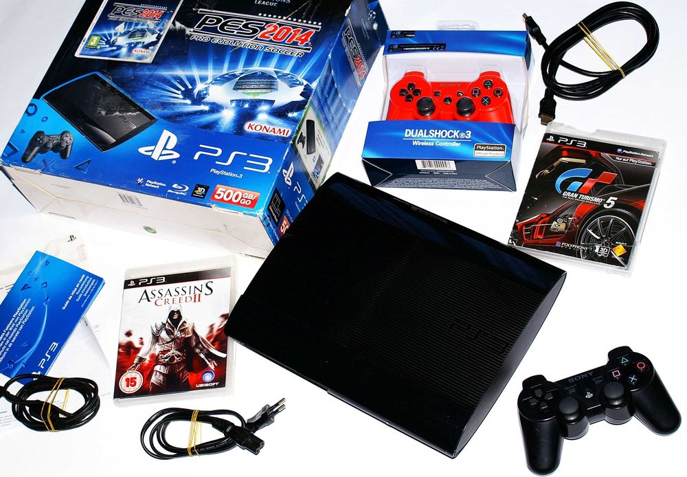 PS3 500GB PlayStation Видео Игра Плейстейшън 3 ПС3 с кутия и игри