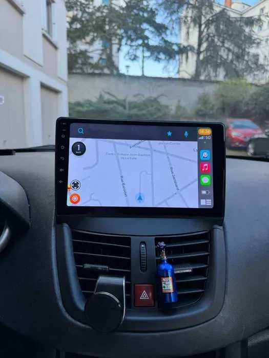 1-8GB Navigatie GPS Android Dedicata Peugeot 207 Carplay Auto QLED