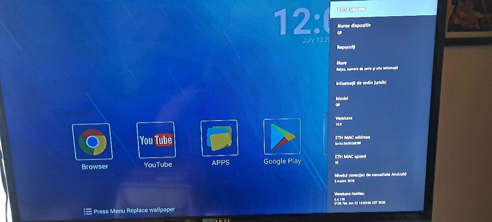4Gb 128GB TV Android 10.0 QPLOVE Smart Box 4K Quad-Core 64-Bit H.265