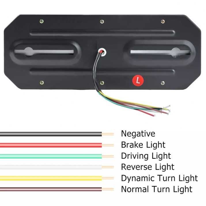 НОВ Модел LED Диодни стопове с динамичен мигач 34х13см 12V 24V
