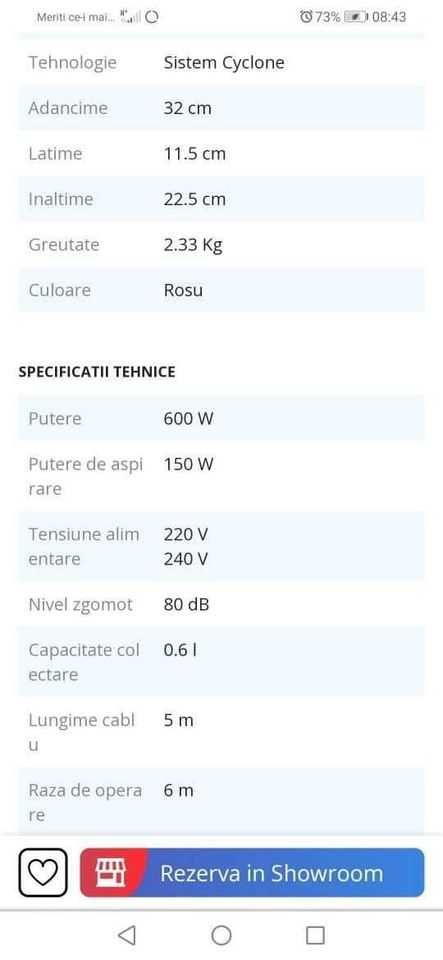 Aspirator vertical+mop cu aburi Starlight