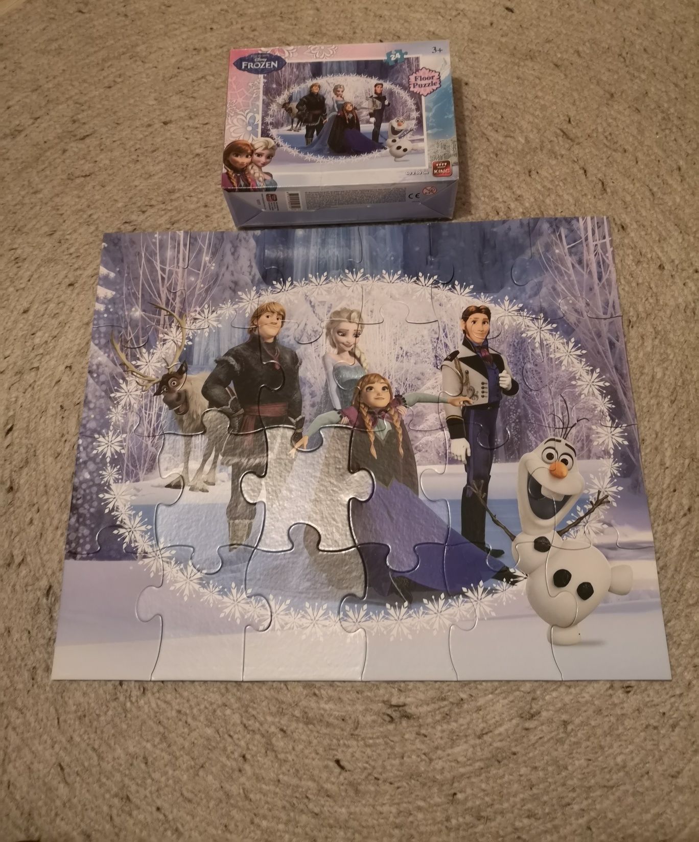 Jucarii/puzzle King floor puzzle Frozen 24 piese, 3+ani
