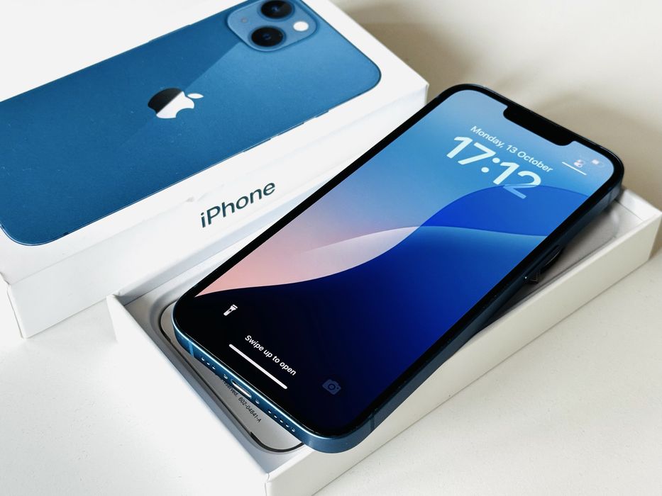 НОВ! Iphone 13 128GB Blue 100% Батерия! Гаранция 6 месеца