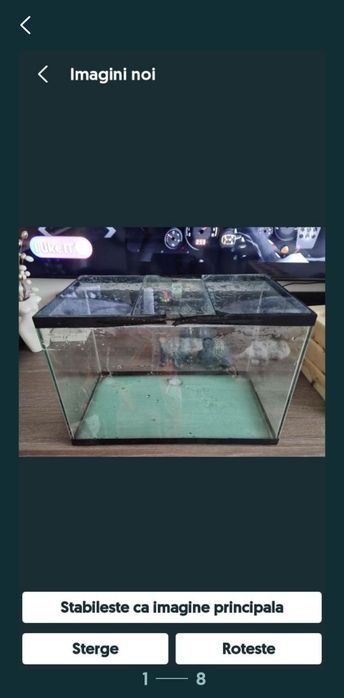 acvariu 26 l, creveți red sacura, buturuga,casuta de cocos cu plante