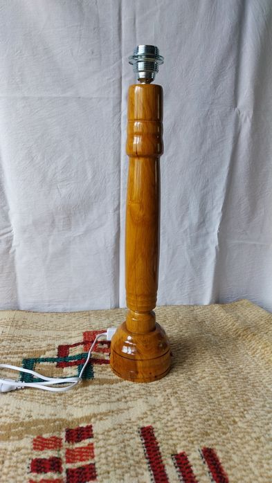 Lampa, veioza, abajur lemn masiv stejar handmade