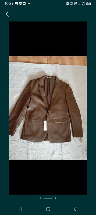 Sacou Zara din piele eco, XL