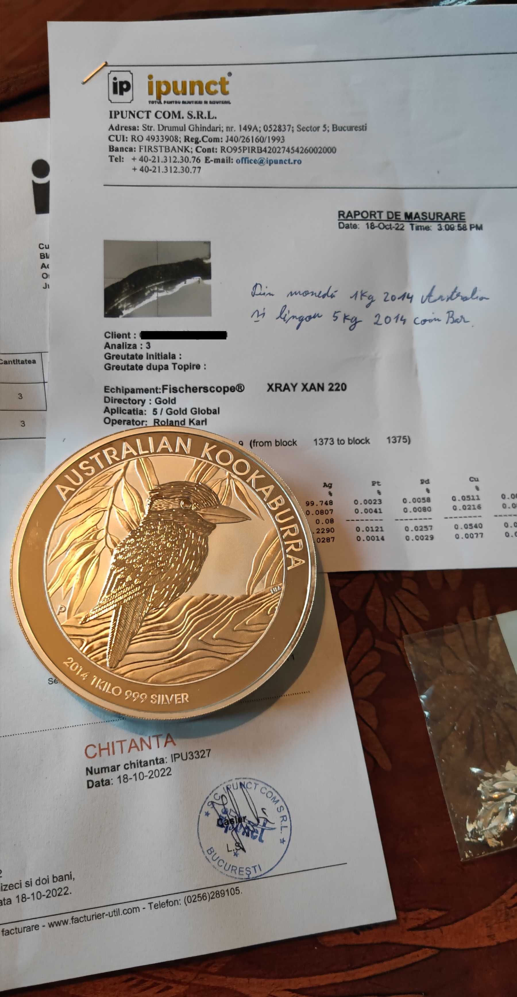 Lingou moneda ARGINT pur 999, 1000g / 1 kg - Kookaburra, Australia