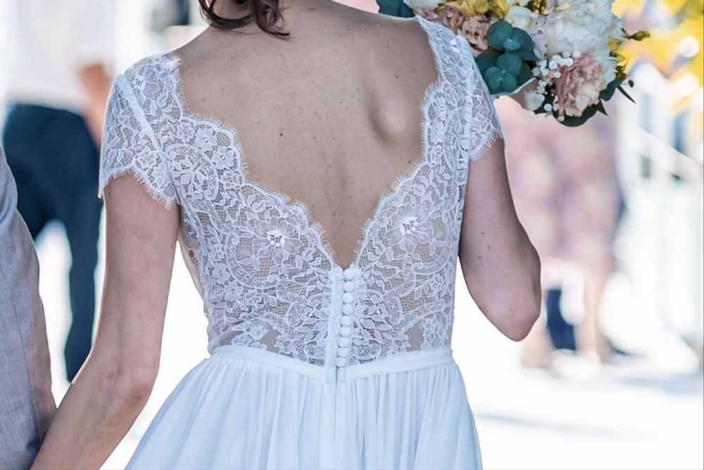 Rochie de mireasă unicat 2025 cu dantelă Chantilly