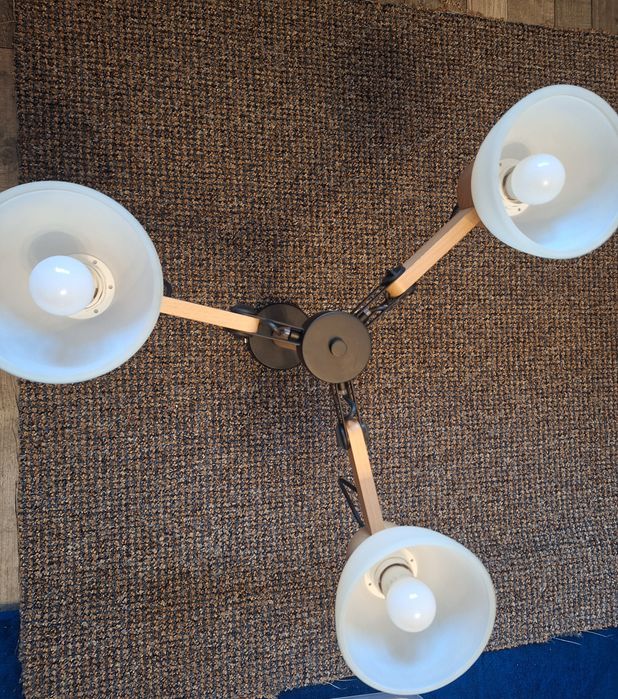 Lustră DANTONA aplicată pe tavan, 3xE27/15W/230V, negru/bej