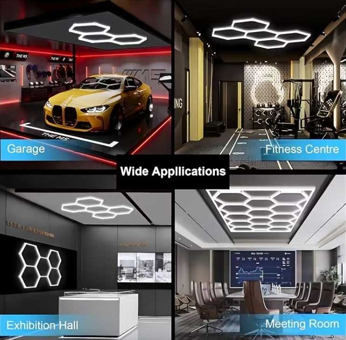 Шестоъгълна Hexagon LED система за осветление пчелни пити НОВО