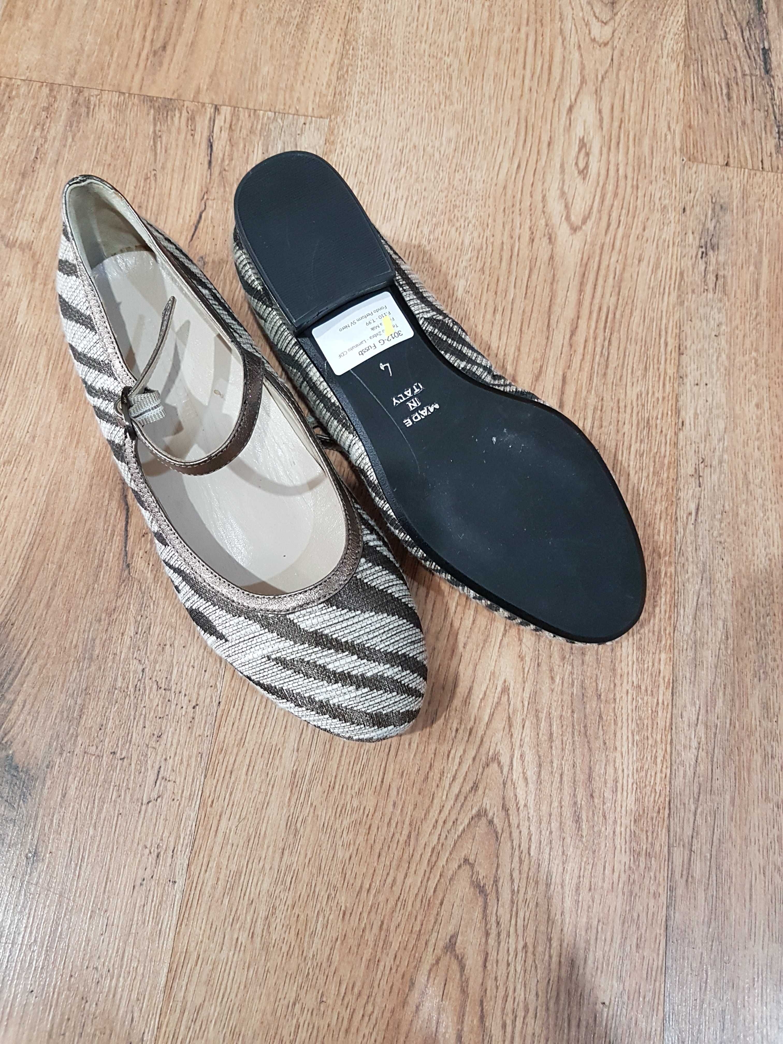 Pantofi dama noi handamde piele naturala+textil deosebiti 37