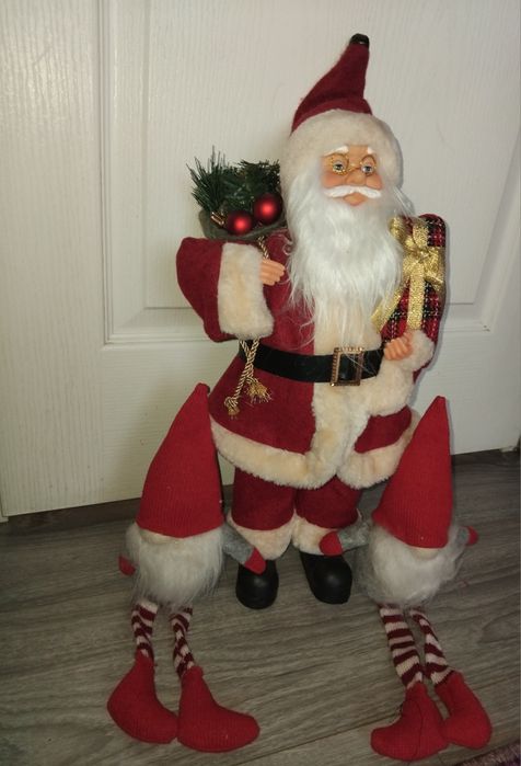 Figurine Moș Crăciun cu 2 pitici