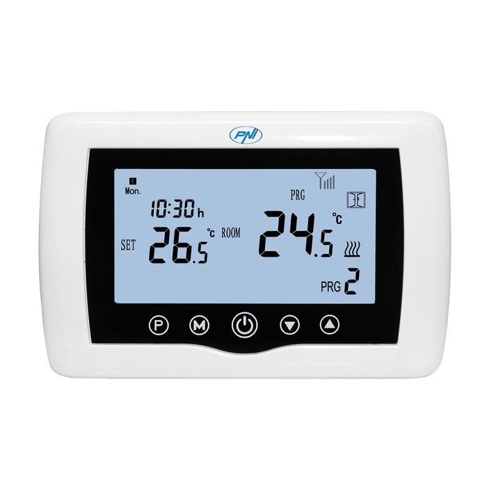 Termostat PNI CT400 ambient pt central,Wi-Fi,digital programabil alb