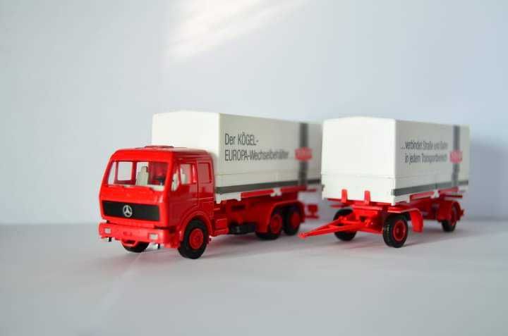 Macheta camion Mercedes-Benz SK container, Herpa, scara 1:87 H0