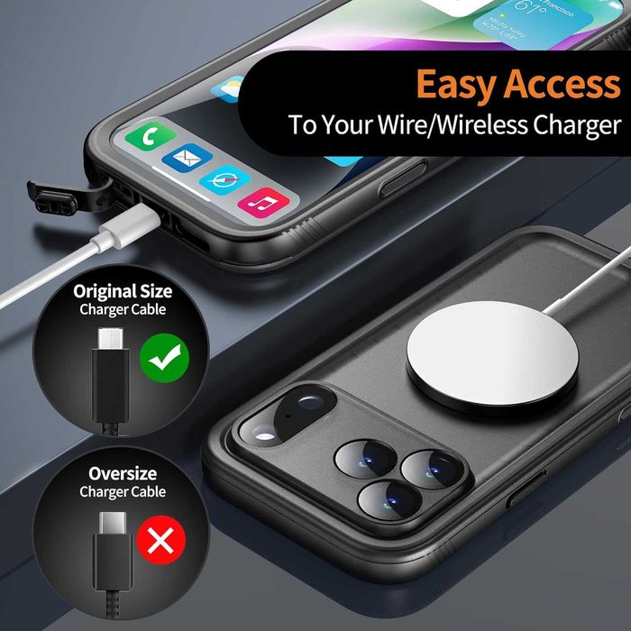 Cozycase ТОП военен защитен водоустойчив калъф IP68 за iPhone 17 Pro