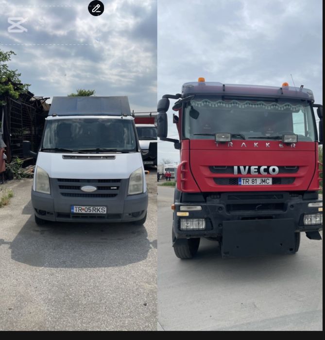 IVECO trakker 8x4 basculanta si FORD tranzit Autoutilitara N1
