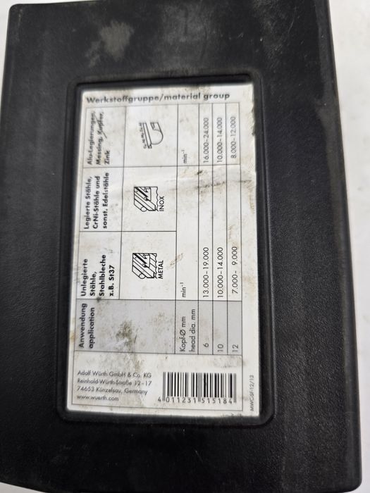 Burghie pentru metal,  freze,metal  Wurth