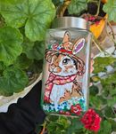 Ръчно изрисуван стъклен буркан