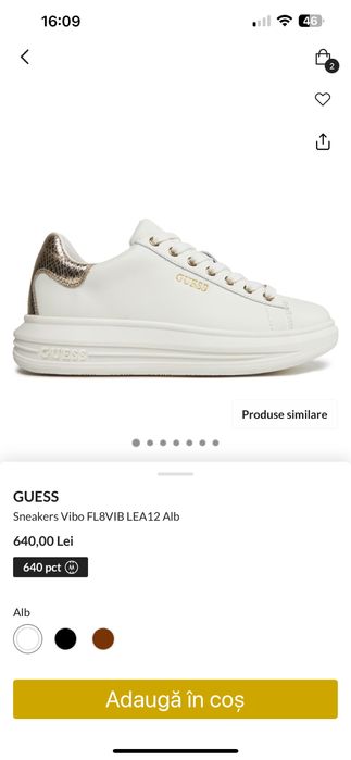 Adidasi"Guess"damă,din piele,nr.39,originali