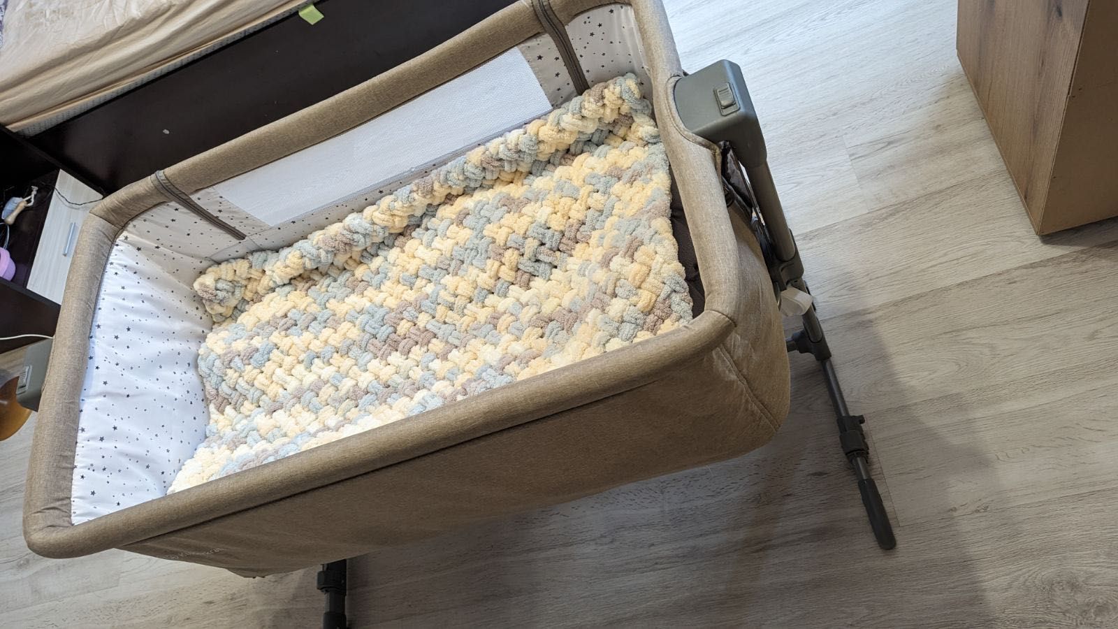 Бебешко легло 2 in 1 Co-Sleeper Kinderkraft Neste Up, Бежов