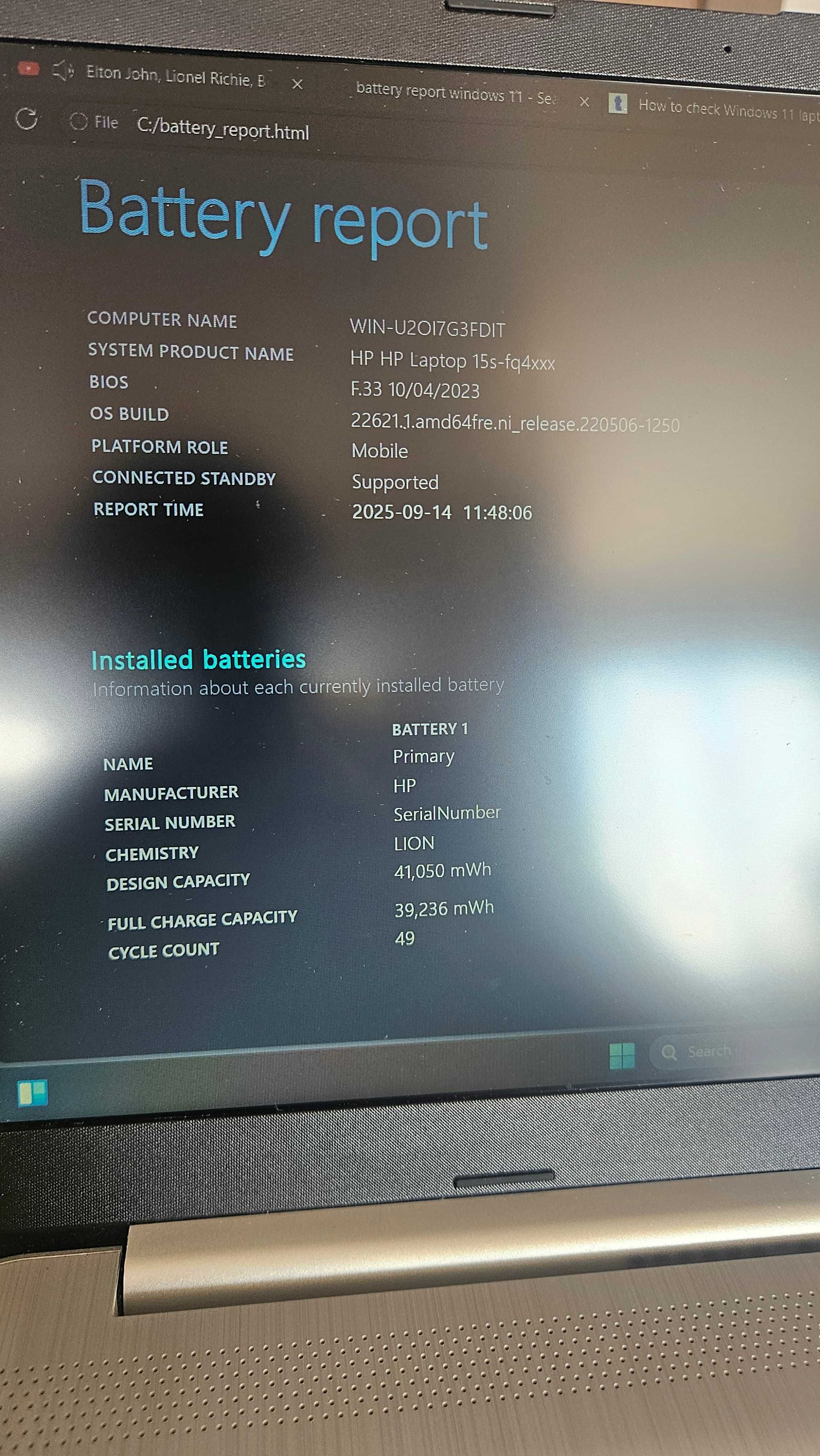 HP 15s-fg4xxx Intel i5 1155g7 12gb RAM 256gb SSD NVMe