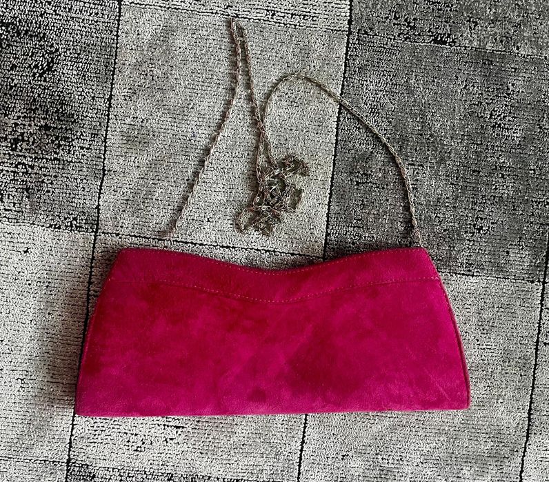 Geanta plic de piele intoarsa