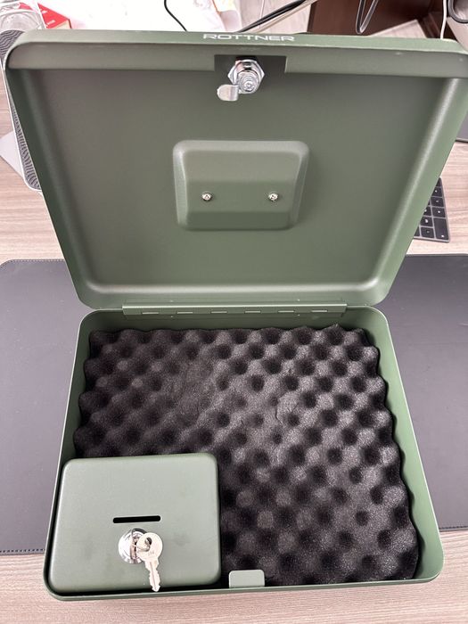 Caseta meralica Pistol Rottner Gun Box Verde