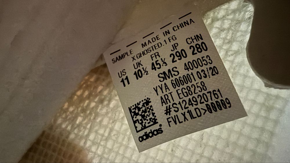 2020 Adidas X Ghosted.1 FG EG8258 - EU 45 1/3