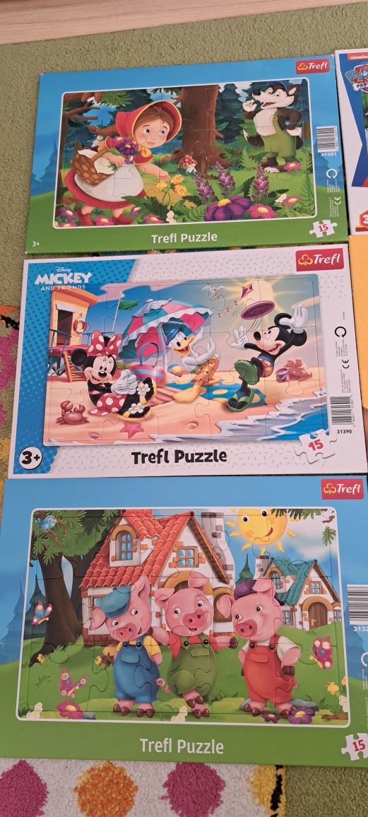 Lot 10 puzzle cu 15 piese