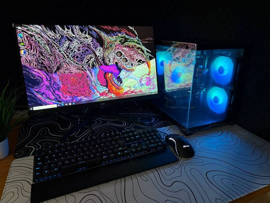 Игровой Компьютер /Пк ( Полный комплект) Монитор, Клавиатура, Мышка