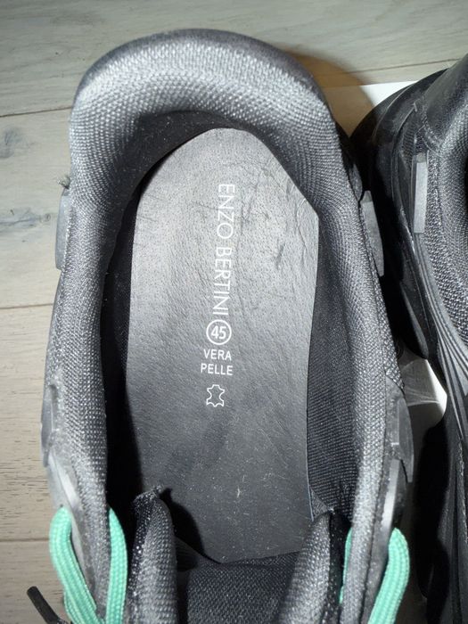 Sneakers barbati enzo bertini din piele naturala si textil