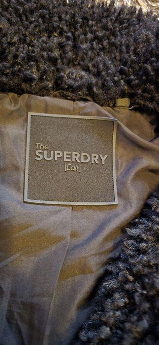 Palton Superdry ( blana artificiala/ teddy)