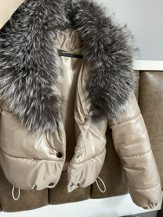 Geacă noua cu guler dun vulpe