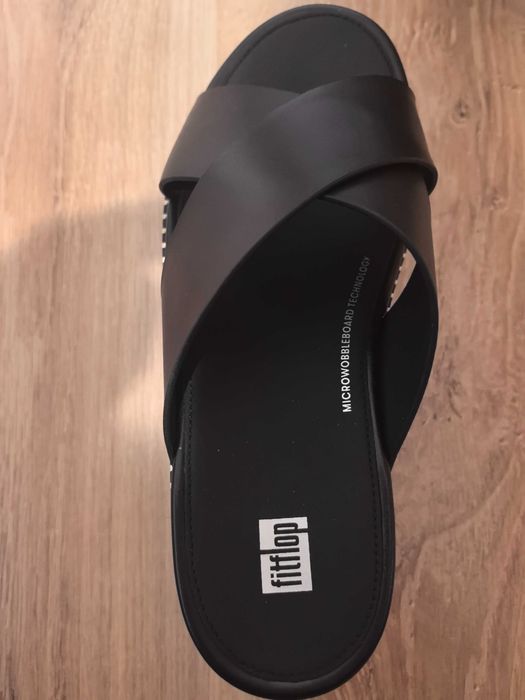 FitFlop Дамски кожени чехли Eloise Espadrille